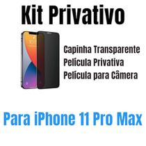 Película Privacidade Para iPhone 11 + Capa + Película Câmera