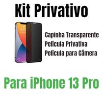 Película Privacidade Para iPhone 13 + Capa + Película Câmera