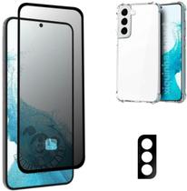 Película Privacidade Para Samsung S22 + Câmera 3D +Case Capinha - XT Smart