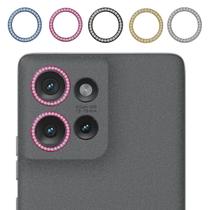 Película Protetora da Câmera Luxo Strass Diamante Para Edge 50 Pro