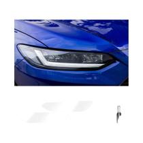 Película Protetora De Farol Automotivo Preto Fumê Pré-Cortada TPU PPF Anti-Risco Alto Brilho Para