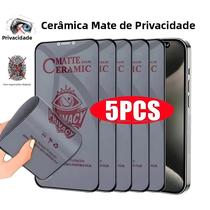 Película Protetora De Tela Fosca De Cerâmica Anti-Espião Para iPhone 17 16 15 pro Max 14 11 12 13 7