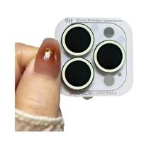 Película Protetora Luminosa Para Lente De Câmera Para iPhone 17 16 15 pro Max 14 plus Com Anel De