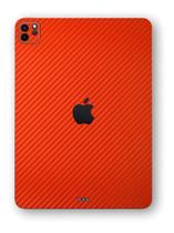 Película Skin iPad Pro 2020 Kingshield Textura 3D - Fibra Carbono-Vermelho