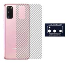 Película Skin Verso Fibra de Carbono Para S21 Fe + Película da Câmera