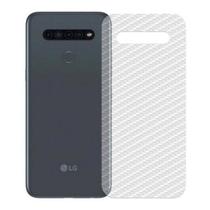 Película Traseira Adesivo Skin Fibra Carbono LG K41S