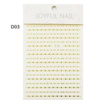 Película unha metalizada dourada - linhas d03 joyful nail