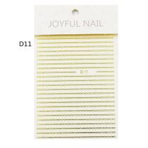Película unha metalizada dourada - linhas d11 joyful nail