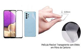 Película Verso Fibra Carbono Samsung Galaxy A32 5G 6.5 Polegadas + P. De Vidro 3d 5D 9D