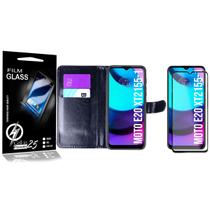 Película Vidro 3D + Capa Carteira Para Moto E20 XT2155 - Cell in Power25