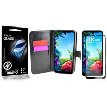 Película Vidro 3D + Capa Carteira PRETA LG K40S LMX430bMW 6.1 - Cell In Power25 Película Vidro 3D + Capa Carteira PRETA LG K40S LMX430bMW 6.1 - Cell In Power25