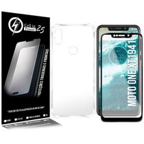 Película Vidro 3D + Capa COM BORDA compativel Moto One XT1941 5.9 - Cell In Power25 Película Vidro 3D + Capa COM BORDA compativel Moto One XT1941 5.9 - Cell In Power25