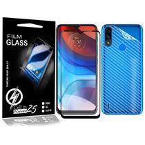 Película Vidro 3D + Película De Carbono Moto E7 Power 6.5 XT2097 - Cell In Power25