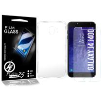 Película Vidro + Capa COM BORDA compatível Galaxy J4 J400 5.5 - Cell In Power25