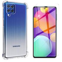 Película Vidro Normal + Case Transparente Para Samsung M62 - Premium