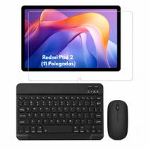 Película Vidro Protetora P/ Redmi Pad 2 + Teclado Mouse Slim