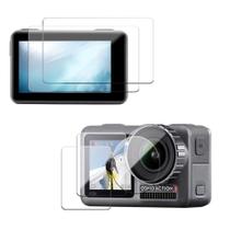 Películas de Vidro para Lente e LCDs Osmo Action 1 (2 Kits)