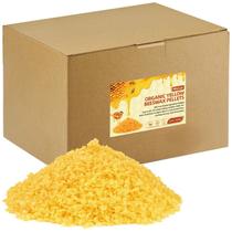 Pellets de cera de abelha orgânica amarela MicCai 4,5 kg para DIY