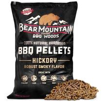 Pellets de Madeira Bear Mountain Hickory 18 kg Combustível para Churrasqueira