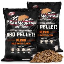 Pellets para Defumador Bear Mountain BBQ de Madeira de Noz Pecan 9kg (Pacote com 2)