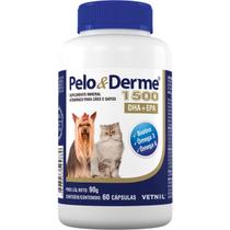 Pelo & Derme DHA + EPA 1500 Vetnil - 60 Cápsulas