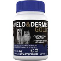 Pelo & Derme Gold Vetnil Suplemento Vitamínico para Cães e Gatos - 30 Comprimidos