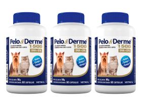 Pelo E Derme 1500 Dha+Epa 60 Capsulas - Vetnil - 3 Unidades