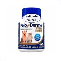 Pelo E Derme 750mg 60 Cápsulas Vetnil Suplemento Vitamínico para Cães e Gatos