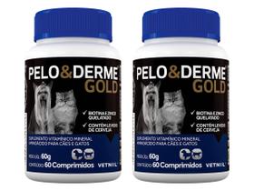 Pelo E Derme Gold 60 Comprimidos - Vetnil - 2 Unidades