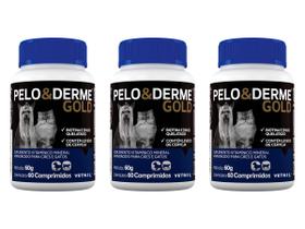 Pelo E Derme Gold 60 Comprimidos - Vetnil - 3 Unidades