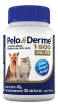 Pelo E Derme Para Cães E Gatos 1500mg Dha + Epa 30 Cápsulas