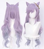 Peluca LABEAUTÉ Anime Morada para Cosplay de Keqing Halloween
