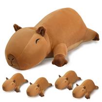 Peluche de pelúcia de capivara SQEQE para mamãe com presente de Natal para 4 bebês
