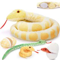 Peluche de pelúcia Tezituor Giant Snake com bebês e ovos Peluche de pelúcia Tezituor Giant Snake com bebês e ovos