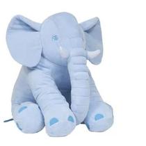 Pelúcia Almofada Elefante - Gigante - Azul - Buba