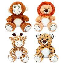 Pelúcia Animais Safari Macaco Leão Girafa Onça Decorativo