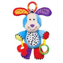 Pelúcia Atividades Bebe Cachorro Treme Treme Colorido á partir de 3 meses