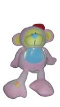 Pelúcia Baby Macaco Com Argolas E Chocalho Zip Toys Rosa