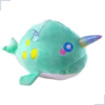 Pelúcia Baleia Narval Golfinho Unicórnio 30cm 3 opções cores