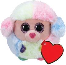 Pelúcia Beanie TY Colecionáveis Puffies Cachorro Rainbow