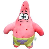 Pelúcia Bob Esponja do Patrick Estrela Grande 30cm Multikids