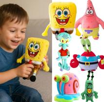 Pelúcia Bob Esponja Turma Completa Desenho Infantil Pelúcia Antialérgica Importada Pelúcia Bob Esponja Turma Completa Desenho Infantil Pelúcia Antialérgica Importada