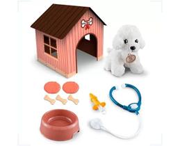 Pelúcia Cachorrinho + Casinha Playfull Pets - Toyng