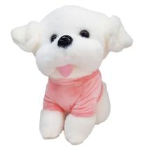 Pelúcia Cachorrinho com Roupinha Morango 25cm Branco DRM1030 - Dorémi
