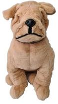 Pelúcia Cachorro Bulldog Bege 50 Cm Sentado Lovely Toys