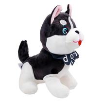 Pelucia Cachorro Husk Boy 25cm Antialergico Cinza Polibrinq Pelucia Cachorro Husk Boy 25cm Antialergico Cinza Polibrinq