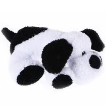 Pelucia cachorro leco preto e branco 25cm santa klaus