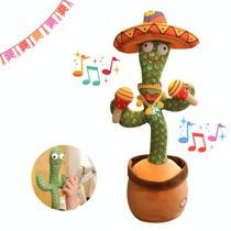 Pelúcia Cacto Musical Dançante Luz Usb Fala