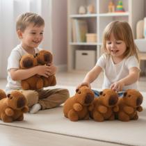 Pelúcia Capivara 15cm Brinquedo Fofinho Marrom Pequeno Presente Infantil Lembrancinha Festa Marrom
