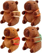 Pelúcia Capivara 20cm C/Mochilinha de Fruta CAA0121- Caa Toys Pelúcia Capivara 20cm C/Mochilinha de Fruta CAA0121- Caa Toys